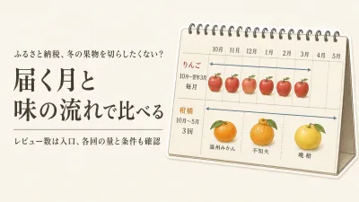 ふるさと納税りんご定期便と柑橘定期便をレビュー数で比較｜冬に果物を切らさない人気ランキング