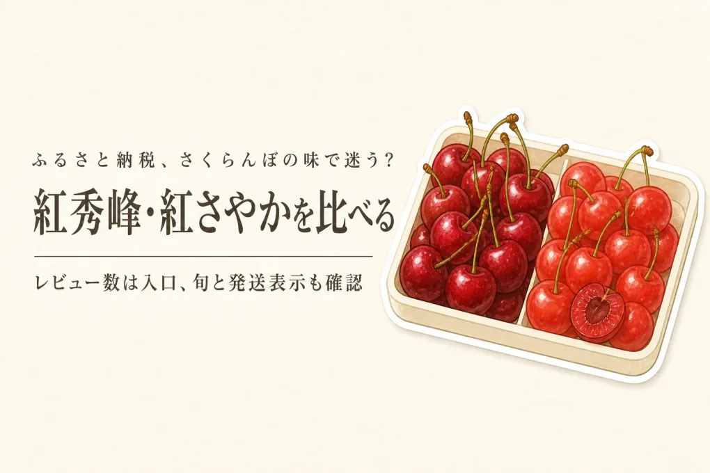 ふるさと納税の紅秀峰・紅さやかをレビュー数順で比較｜甘さ・酸味と旬で選ぶ