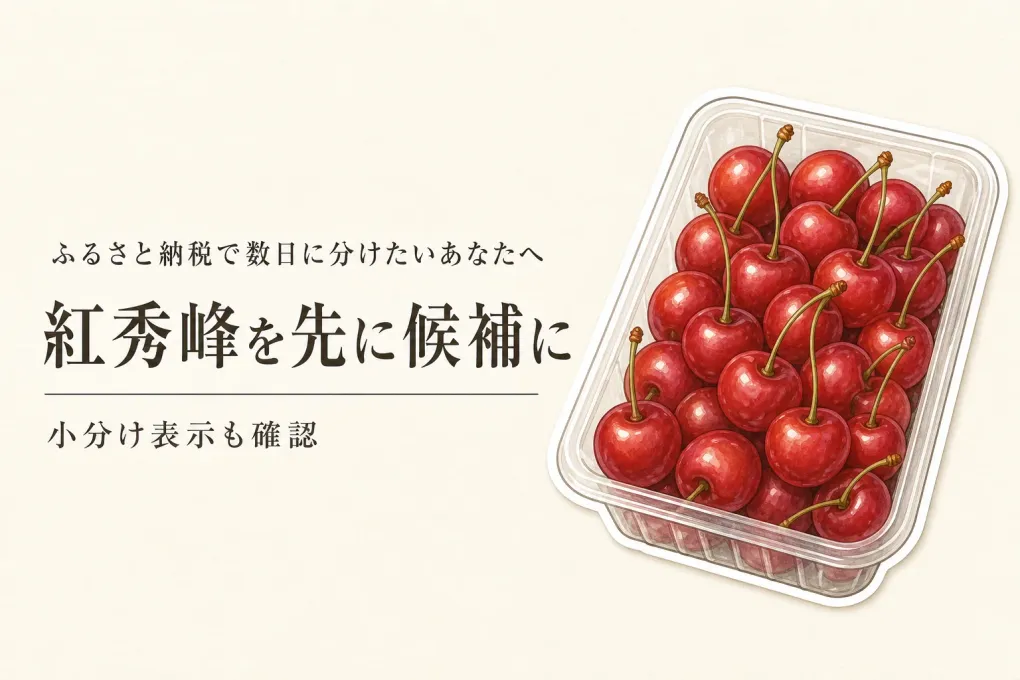 ふるさと納税のさくらんぼ、佐藤錦と紅秀峰はどちらが日持ちする？数日に分けて食べる選び方