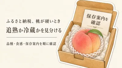 ふるさと納税の桃が硬いときは追熟？冷蔵？返礼品表示で見分ける