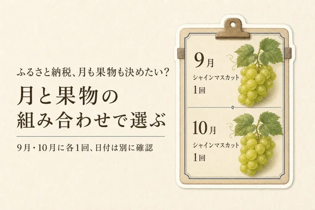 ふるさと納税の旬フルーツ定期便はおまかせでいい？届く月と果物を先に決めたい人の選び方
